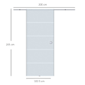 Miniatyrbillede 9 af 9: Rootz glasdør - skydedør - glasskydedør - 900 X 2050 mm