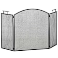 Miniatyrbillede 1 af 7: Rootz Pejseskærm - Pejsebeskyttelse - Gittergnistbeskyttelse - Foldet tredelt design - Metal - Sort - 128 x 2 x 76,5 cm