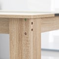 Miniatyrbillede 5 af 7: Rootz Spisebord - Moderne finerbord - Elegant Natural Wood - Sæder 4-6 - Anti -slip - 120L x 69W x 75H cm