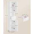 Miniatyrbillede 4 af 5: Rootz Classic White Badeværelsesskab - Opbevaringsenhed - MDF møbel - Rummeligt design - Robust konstruktion - Nem montering - 30cm x 30cm x 170cm