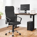 Miniatyrbillede 3 af 7: Rootz Ergonomic Office Chair - Skrivebordsstol - Arbejdsstol - Højdejusterbar - Komfortabelt sæde - Gyngefunktion - Sort - Stålramme - Skumpolstring -