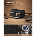 Miniatyrbild 3 av 6: Rootz Watch Box - Urfodral - Klockorganisatör - PU-läder - Imitation mocka - 10cm x 20cm x 9cm