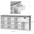 Miniatyrbillede 4 af 8: Rootz Skoskab - Skostativ - 10 par sko - Skoskabe - Hvid - 104 x 30 x 48 cm