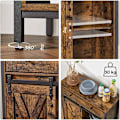 Miniatyrbillede 7 af 7: Rootz skænk - Kommode - Opbevaringsskab - Skydedør - Industriel - Brun - Sort - Forarbejdet træ - Metal - 70 x 30 x 80 cm