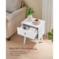 Miniatyrbillede 3 af 7: Rootz Sengebord - Natbord - Natskab af træ - Spånplade - MDF - Massivt træ - 28cm x 39cm x 55cm - Snehvide
