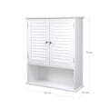 Miniatyrbillede 8 af 8: Rootz badeværelsesskab - Opbevaringsskab - Hygiejneorganisering - Hvid MDF - 60 cm x 20 cm x 70 cm - Åbent rum - Justerbar hylde - Forkromede knopper