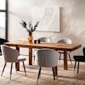 Miniatyrbild 2 av 6: Rootz Rectangular Dining Table - Timeless Design - Solid Wood Table - sträcker sig till 200 cm - Sits 10 - 200 cm x 80 cm x 76 cm
