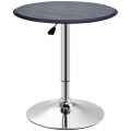 Miniatyrbillede 1 af 9: Rootz Højdejusterbart barbord - Pubbord - Bistrobord - Hydraulisk løft - Kunstlæderbetræk - 360-graders rotation - Ø63 x 67-93H cm