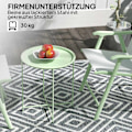 Miniatyrbillede 5 af 10: Rootz Round Garden Table - Terrace Table - Steel Exterior Table - Fjernelig bakke - Foldbart design - Ø46 x 50 cm