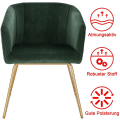 Miniatyrbillede 8 af 9: Rootz Velvet spisestuestol - Elegant stol - Komfortabel siddeplads - Ergonomisk design, holdbar konstruktion, stilfuld alsidighed - 76,5 cm x 43 cm x