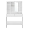 Miniatyrbillede 3 af 10: Rootz White Toiletbord - Spånplader - Makeup Skrivebord - Opbevaringsorganer - 40 cm x 90 cm x 144,7 cm - 31,6 kg - 100 kg Belastningskapacitet