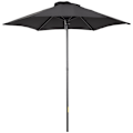 Miniatyrbillede 10 af 10: Rootz Black Hexagonal Parasol - Balkon Sunshade - Patio paraply - Easy Open - Ø196 cm x 2,04m