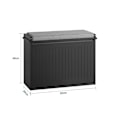 Miniatyrbillede 5 af 9: Rootz skoskabsbænk - skovipper - Skoopbevaring med sæde - Pladsbesparende design - Ridsefri installation - Alsidig styling - Sort - 62 cm x 46 cm x 26