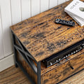 Miniatyrbillede 7 af 8: Rootz TV Stand - Mediekonsol - Moderne TV Stand - Hjørne TV Stand - TV Bord - Spånplade/Stål - Vintage Brun-Sort - 120 x 40 x 50 cm