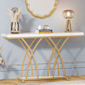 Miniatyrbillede 2 af 7: Rootz Chic Gold Konsolbord - Gangbord - Sofabord - Luksuriøst design -140cm L x 30cm B x 80cm H