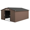 Pikkukuva 1 / 11: Rootz Tool Shed - Säänkestävä puutarhavaja - Teräsvarasto - Tuulettunut - 340 cm x 386 cm x 200 cm