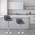 Miniatyrbillede 2 af 8: Rootz justerbar barstol i imiteret læder - Drejelig barstol - Højdejusterbar stol - 360° drejelig, justerbar højde, holdbar konstruktion - 84-106 cm x
