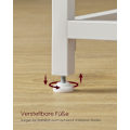 Miniatyrbillede 5 af 6: Rootz Maple White Skrivebord - Studiebord - Skrivebord - Spånplade og stålkonstruktion - Rummelig overflade - Nem montering - 50cm x 100cm x 76cm