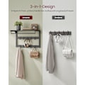 Miniatyrbillede 3 af 6: Rootz Wall Garderobe hylde - frakkeholder - opbevaringskroge - Rumbesparende design - 30 cm x 65 cm x 42 cm