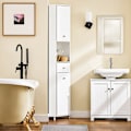 Miniatyrbillede 3 af 8: Rootz Tall Badeværelsets kabinet - Hjørnetabinet - Slim Storage Unit - Rumbesparende design - 44 cm x 171 cm x 31 cm