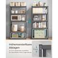 Miniatyrbillede 4 af 7: Rootz Grey Opbevaringsstativ - Reol - Metalstativ - Galvaniseret stål - MDF - Heavy Duty - 30 cm x 75 cm x 150 cm - 9,3 kg - 130 kg Hyldekapacitet - 6