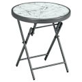 Miniatyrbillede 10 af 10: Rootz sammenfoldelig sidebord - udendørs foldningsbord - kompakt gårdhavebord - vejrbestandig og let at rengøre - 45 x 45 x 50 cm
