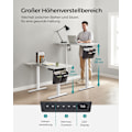 Miniatyrbillede 3 af 8: Rootz elektrisk stående skrivebord - Justerbart skrivebord - Sit Stand Skrivebord - Spånplade stålramme - 60cm x 120cm x (72-120)cm - White-Dove Grå -
