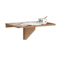 Miniatyrbillede 1 af 9: Rootz Vægmonteret Foldebord - Køkkenbord - Skrivebord - Pladsbesparende design - Holdbart PB-materiale - Ideelt til små rum og børneværelser - 60 cm x