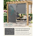 Pikkukuva 3 / 6: Rootz SectionRecht -marki - Säädettävä auringonvarjostin - antrasiitti markiisi - UV -suojaus - 150 x (220-300) cm