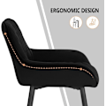 Miniatyrbild 5 av 7: Rootz Barpall - Bänkpall - Hög pall - Bekväma sittplatser - Stabil design - Enkel montering - Sammet och metall - 32,5 cm x 37 cm, Sitthöjd 64 cm