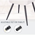 Miniatyrbild 7 av 8: Rootz matstolsset - Köksstol - Stoppade stolar - Ergonomisk design - 81,5 cm x 38 cm x 47 cm - Sammet - Metallben