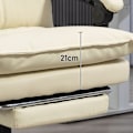 Miniatyrbild 8 av 10: Rootz Ergonomic Office Chair - Datorstol - Snurrstol - Fuskläder - Justerbar höjd - Beige - 66cm x 72cm x 130cm