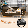Miniatyrbillede 6 af 11: Rootz Hamster Cage med rør - gnaverhus - Small Animal Habitat - Øvelse sjov - 109 cm x 82 cm x 46 cm, sort