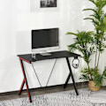 Pikkukuva 6 / 7: Rootz Gaming Table - Desk with Headphone Hook - Drink Holder - Computer Desk - Steel + MDF - Black - 105 x 55 x 75 cm