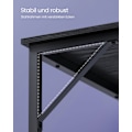 Miniatyrbillede 8 af 9: Rootz Black Desk - Skrivebord - Studiebord - Spånplade og stål - Rummelig overflade - Nem montering - 60cm x 120cm x 76cm