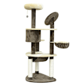 Pikkukuva 5 / 8: Rootz Cat Tree Sisal pilarit - ruskea - lastulevy, kangas, kuitu - 25,59 cm x 19,69 cm x 60,24 cm