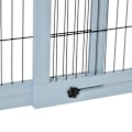 Miniatyrbillede 5 af 7: Rootz Dog Gate - Trappeport - Højdejusterbar - Foldbart kæledyrshegn - Døråbning - Gang - Små og mellemstore hunde - Grå + Sort - 183cm x 36cm x 69cm
