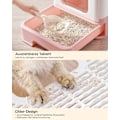 Miniatyrbillede 3 af 7: Rootz Cat kattebakkesæt - Kitty Toilet - Affaldsspand - PP & PC Materiale - Letvægts - Nem at rengøre - 54,3 cm x 42,5 cm x 37,8 cm