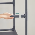 Miniatyrbillede 3 af 7: Rootz Grey Tøjstativ - Tøjstativ - Garderobeholder - Metalrør - Ikke-vævet stof - Plastforbindelser - 114 cm x 45 cm x 171 cm - 3 kg - 15 kg pr. hylde