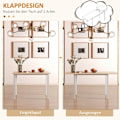 Miniatyrbild 5 av 10: Rootz matbord för 6 personer - Utfällbart bord - Platssparande matbord - Lätt att rengöra - 160L x 70W x 76H cm - MDF och stål