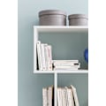 Miniatyrbillede 6 af 7: Rootz reol 70 x 23,5 x 190,5 cm hvid - Standhylde 6 rum - Lille design kommode - Moderne arkivhylde Spånplade Fritstående - Opbevaringshylde Åben