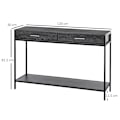 Miniatyrbild 9 av 9: Rootz Console Table - Entrance Table - Side Table - Table - 2 Drawers - Grey - 120 x 30 x 81.5 cm