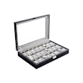 Pikkukuva 6 / 7: Rootz Watch Box - Suuri kellolaatikko 24 kellolle - Kellon säilytysrasia - Ylellinen kellokotelo - Matkakellokotelo - Monipaikkainen kellolaatikko - M