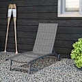 Miniatyrbillede 7 af 10: Rootz Sun Lounger - Udendørs hvilestol - Justerbar ryglæn - Åndbar komfort - 195 x 66 x 34 cm - Grå