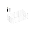 Miniatyrbild 1 av 8: Rootz White Metal Grid Storage Organizer - Wire Grid Rack - Grid Panel Organizer - Hållbara ABS-plastkontakter - Mångsidig förvaringslösning - Enkel m