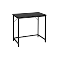 Miniatyrbillede 1 af 8: Rootz Sort skrivebord - Studiebord - Skrivebord - Spånplade og stål - Letvægts - Nem montering - Moderne design - 50 cm x 80 cm x 76 cm