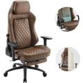 Pikkukuva 1 / 7: Rootz Ultimate Comfort -pelituoli - Ergonominen toimistotuoli - Vintage Style Executive -tuoli - Erittäin elastinen muotoiltu vaahtomuovi - Säädettävä