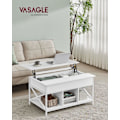 Miniatyrbild 2 av 6: Rootz White Soffbord - Spånskiva Bord - Stålbord - Rymlig yta - Robust konstruktion - Enkel montering - 60cm x 100cm x 62cm