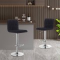 Miniatyrbillede 4 af 6: Rootz Barstol - Justerbar bordstol - Ergonomisk siddeplads - Holdbar linnedpolstring, Beskyttende anti-skrid base, højdetilpasning - 92cm-114cm x 44cm