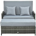 Pikkukuva 6 / 9: Rootz Lounge Sohva 2-istuttava - Harmaa - Pe, metalli, polyesteri - cm x 50,59 cm x 36,61 cm